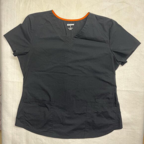 Scrubstar Tops - ScrubStar Black Scrub Top Large Workwear Stretch